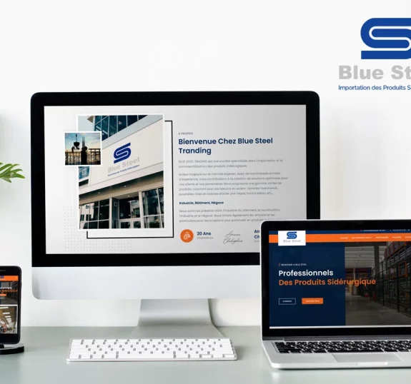 Conception site web corporate de l'entreprise Bleu Steel